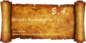 Bruch Alexandra névjegykártya